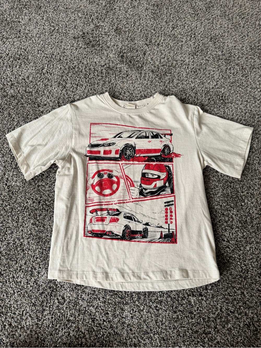 Recycled Threads Cream Graphic Tee